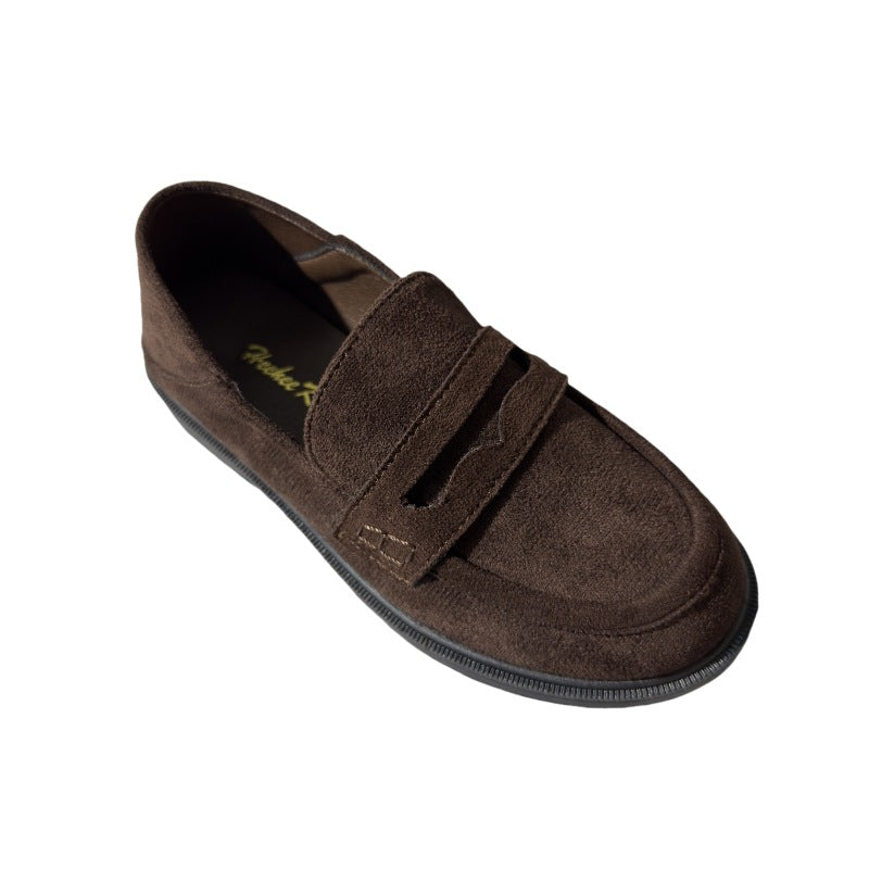 Chaussures en cuir plat en forme de Business Casual Slip-On