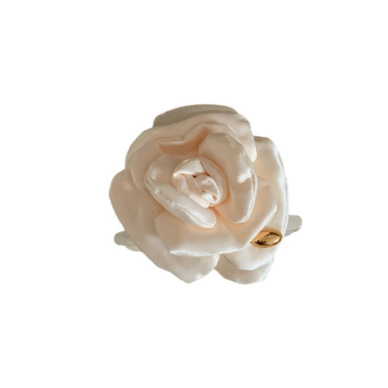 Chic Satin fleurs cheveux clip demi-haut coiffeur