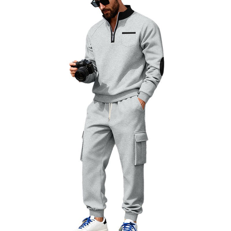 Set of men's casual pants and hoodies