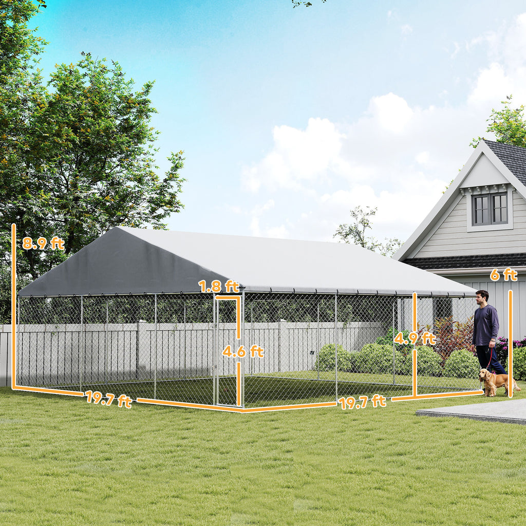 Kennel de chien extérieur robuste avec toit imperméable
