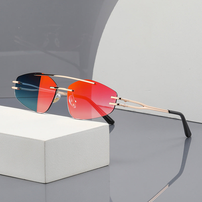 YSM8003 Lunettes de soleil mode polygonales sans cadre