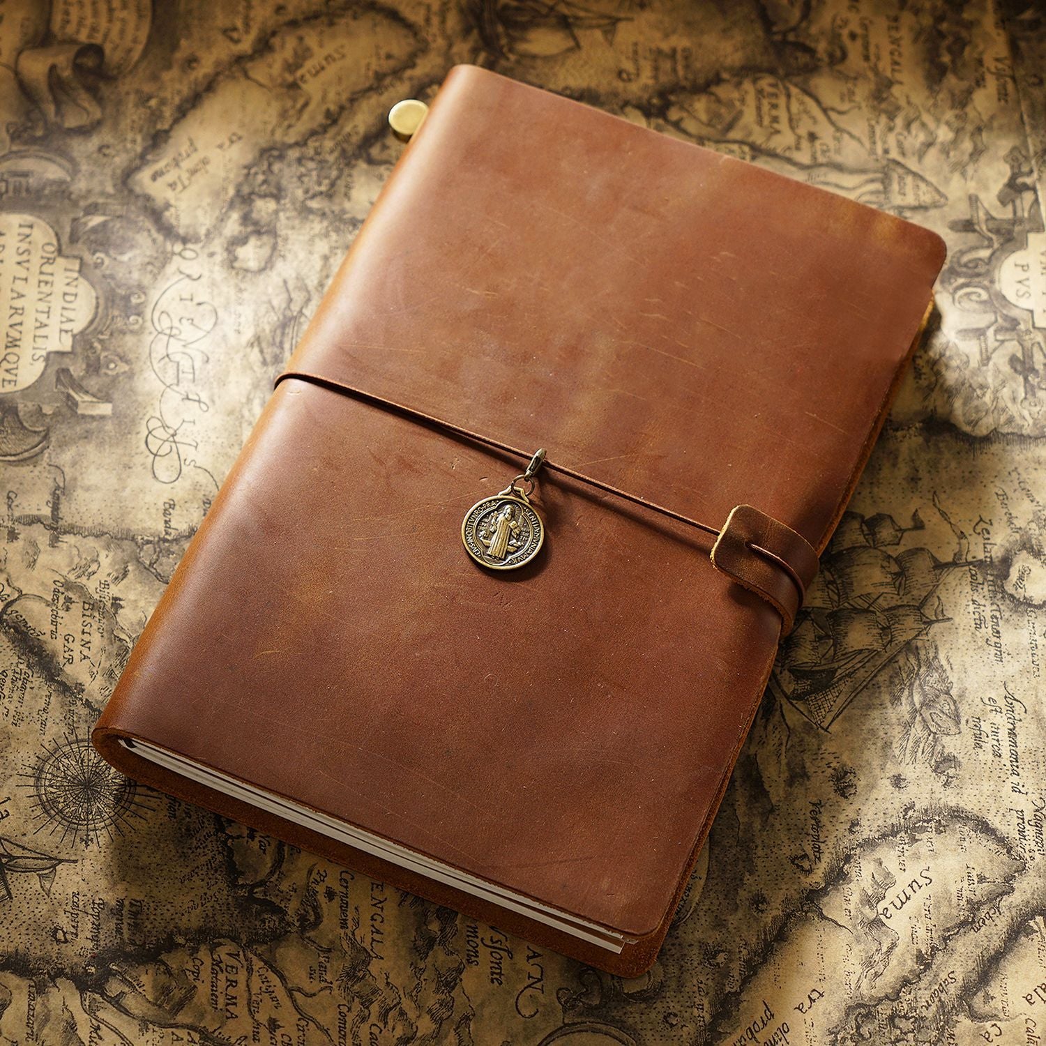 Carnet de voyage Cowhide Leather Journal Vintage