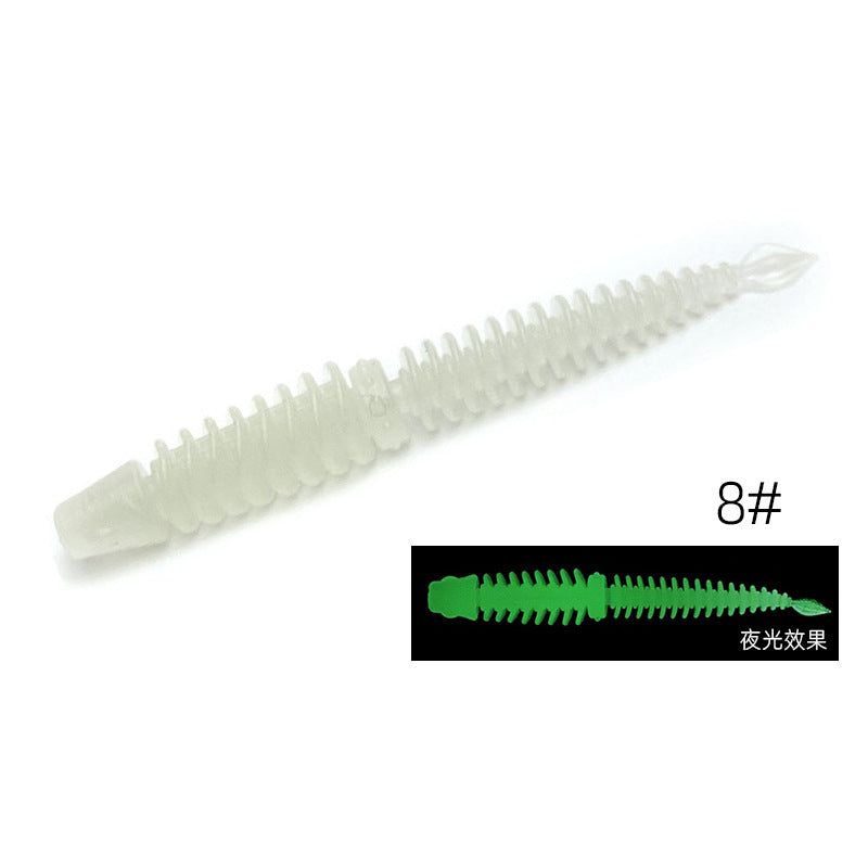 L'eau flottante statique Inverser l'aiguille filetée Tail Soft Bait Full Body Spoiler Soft Worm Bai
