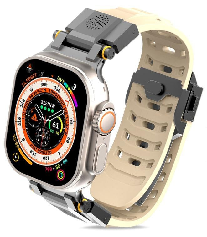 The metal comes with an aromatherapy watch band
