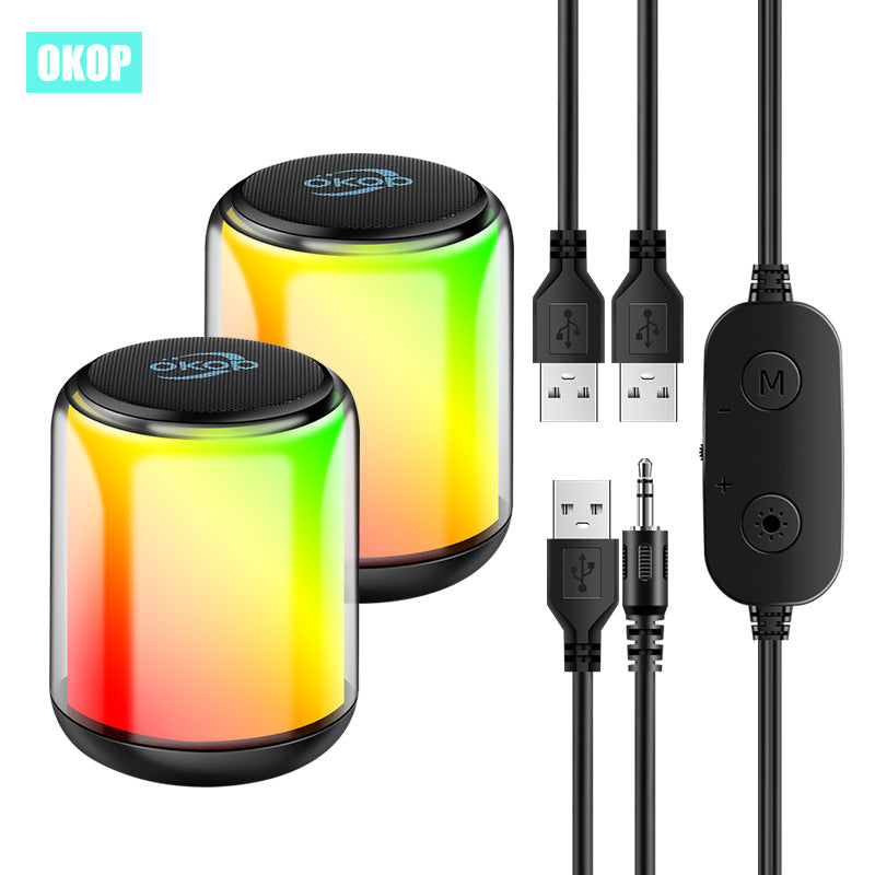KP-550 Haut-parleur Bluetooth avec éclairage ambiant RGB Bestseller Low-Latency Desktop Stereo S