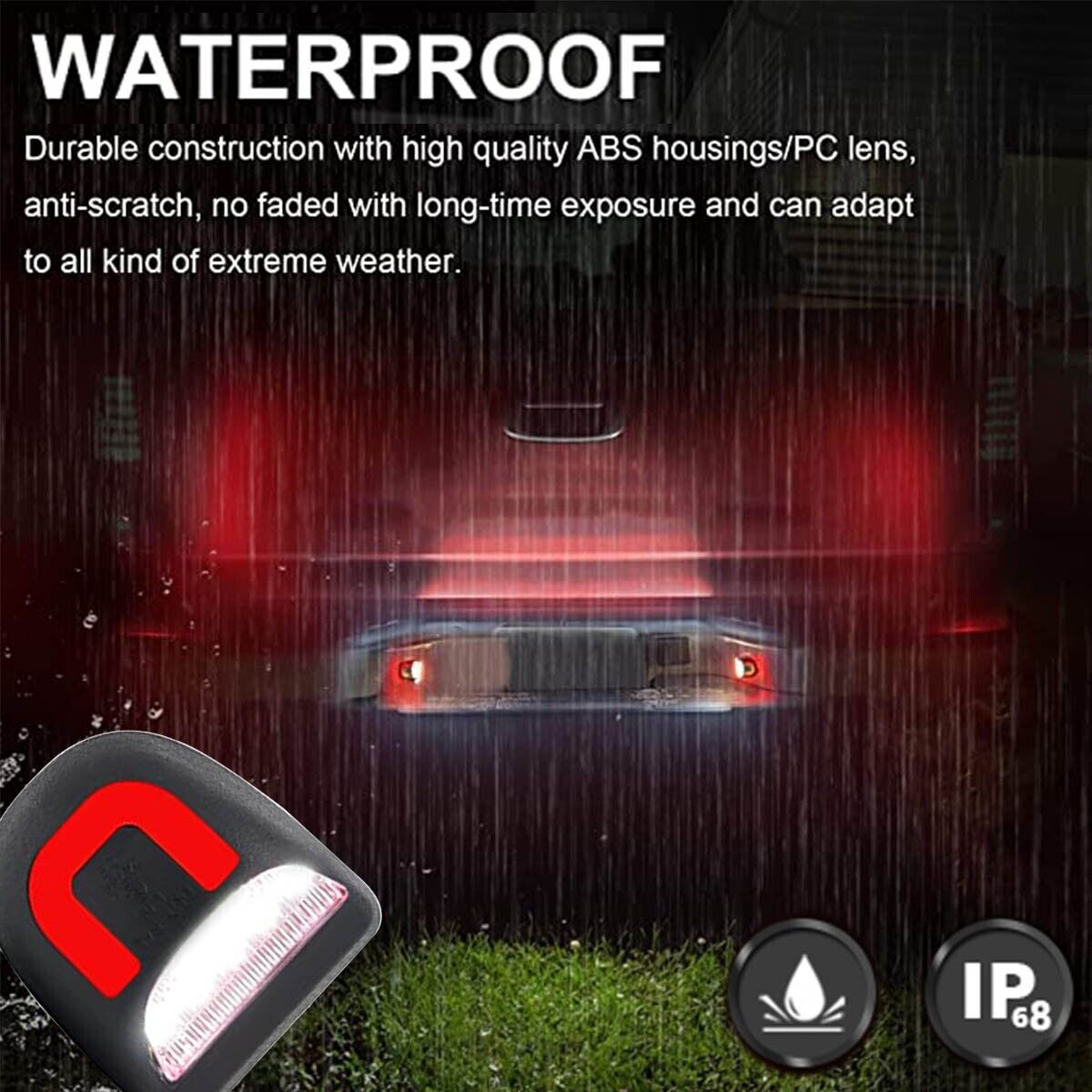 2X LED plaque de licence lumière rouge DRL lampe de tube pour Silverado GMC Sierra 1500 2500