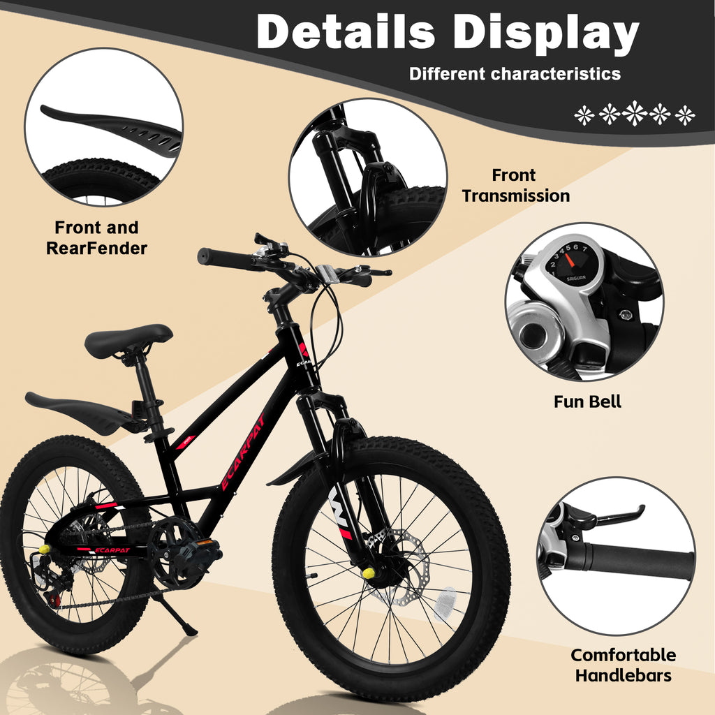 A20184 20 pouces VTT enfants pour garçons et filles