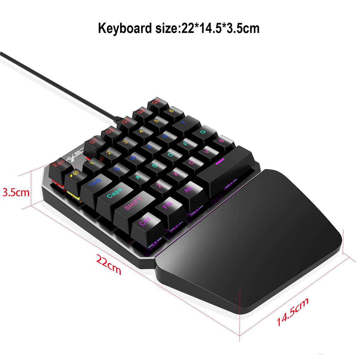 Mini clavier mécanique à une main avec 35 clés