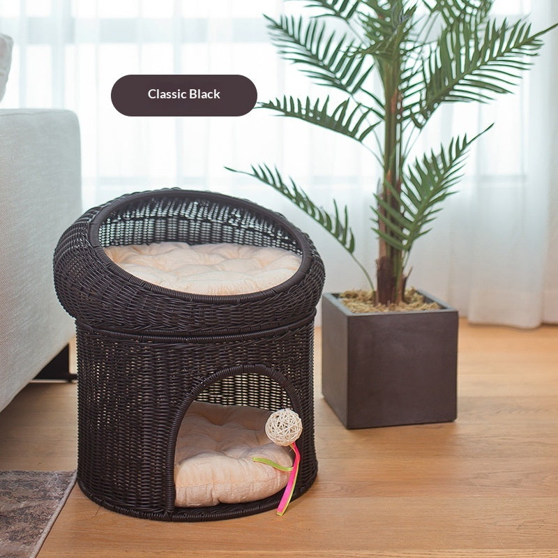 Lit pour animaux de compagnie chaud Double-Layer Grand lit pour chat d'espace