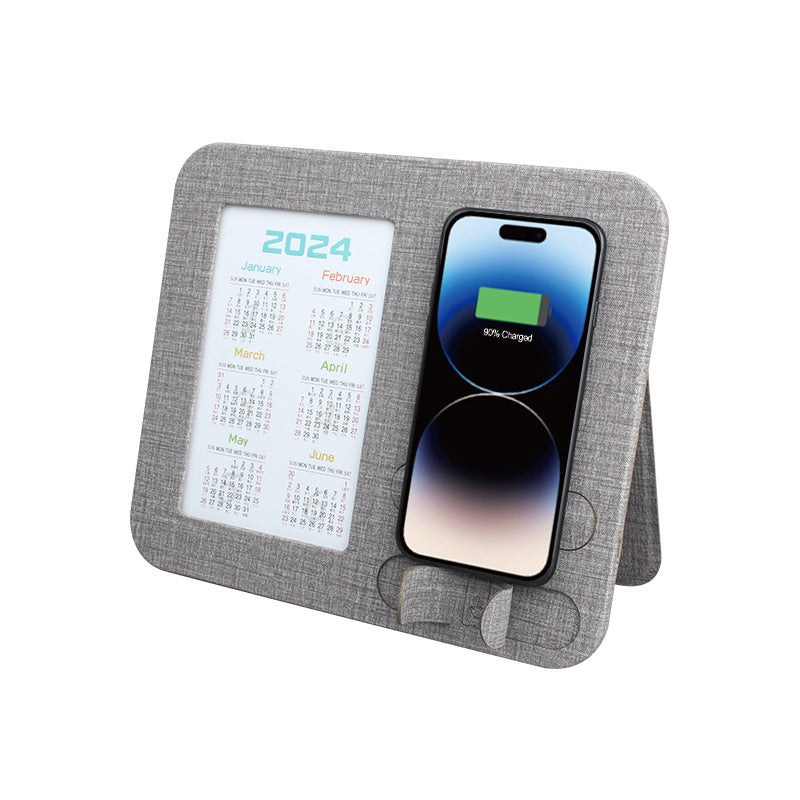 Calendrier de cadre bricolage Support plat Chargeur sans fil Mouse Pad de bureau