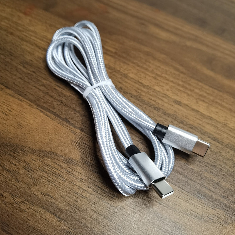 1m câble de données PD tressé en nylon 3A 60W C à C double tête