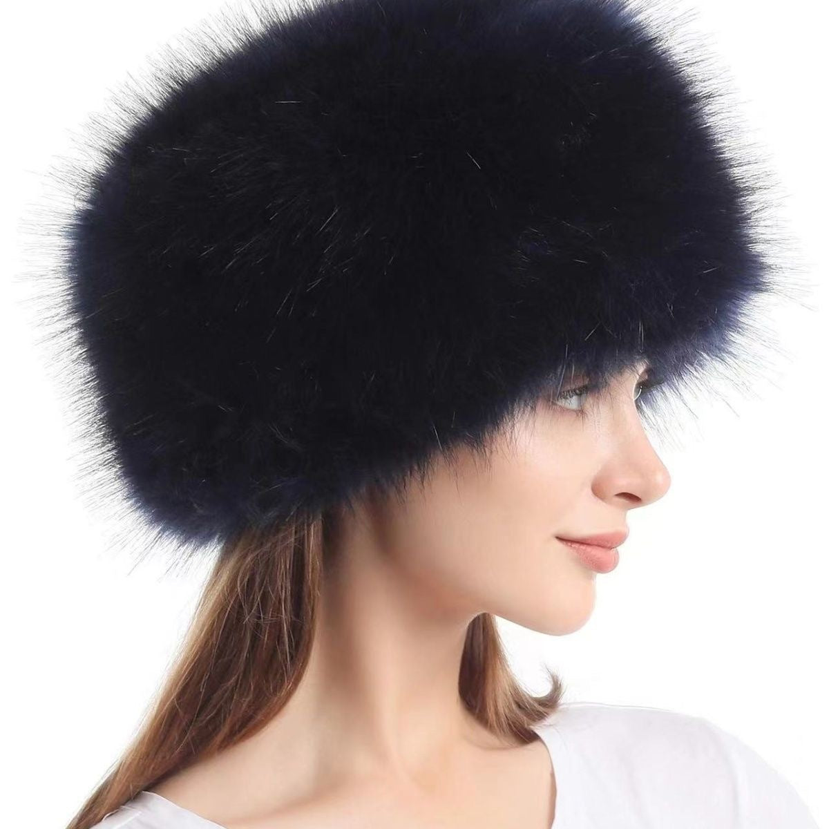 Chapeau de dôme chaud épais de faux de renard d'hiver pour femmes