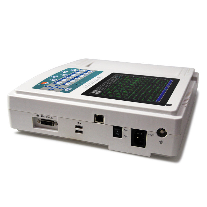 Digital 12 Channel 12 Lead Electrocardiographe Touch ECG EKG Machine PC Imprimante