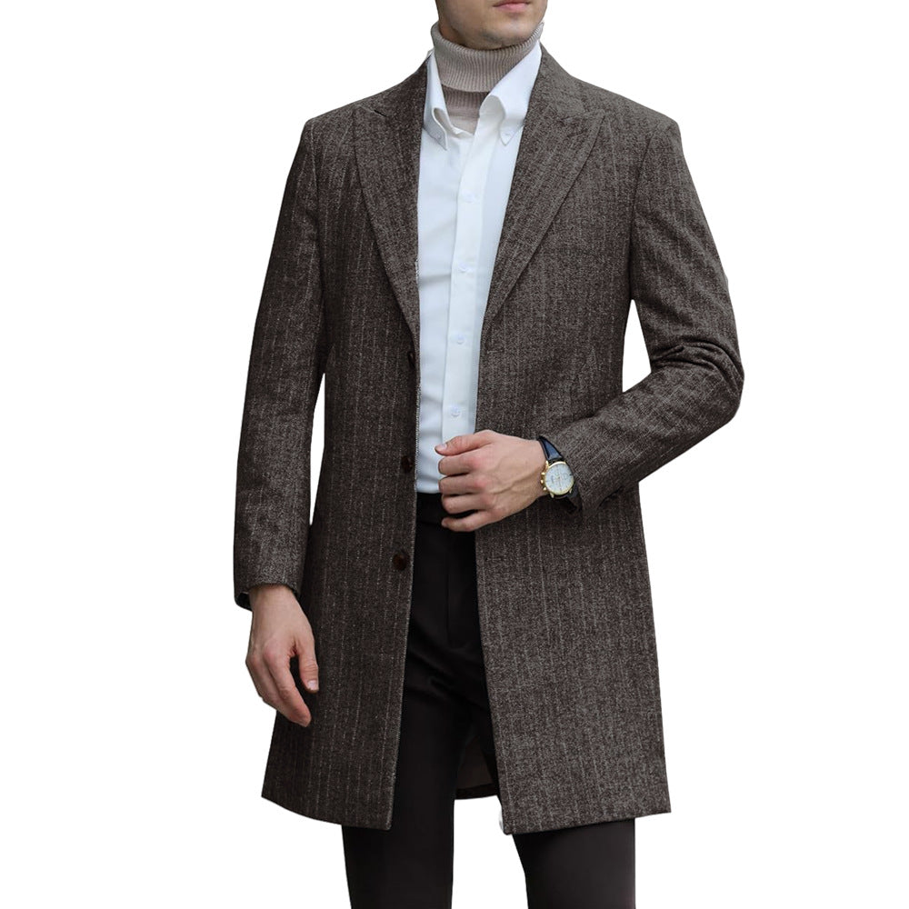 Manteau de laine mi-longueur pour hommes
