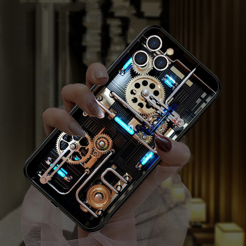 Boîtier de téléphone en verre émis par la lumière entrante