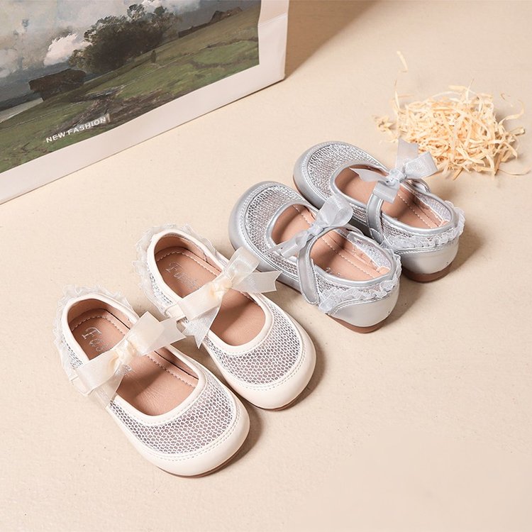 Filles' Mode Mesh Soft Sole Anti Slip Dentelle Bow Low Top Princesse simple chaussure