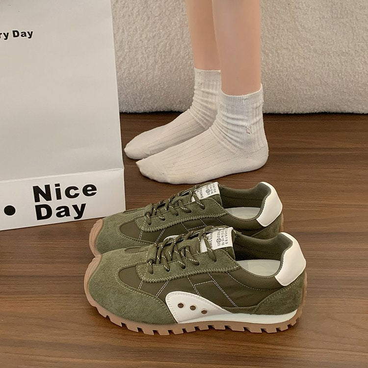 Femmes Rugged Lug Sole Outdoor Style Retro Sneakers