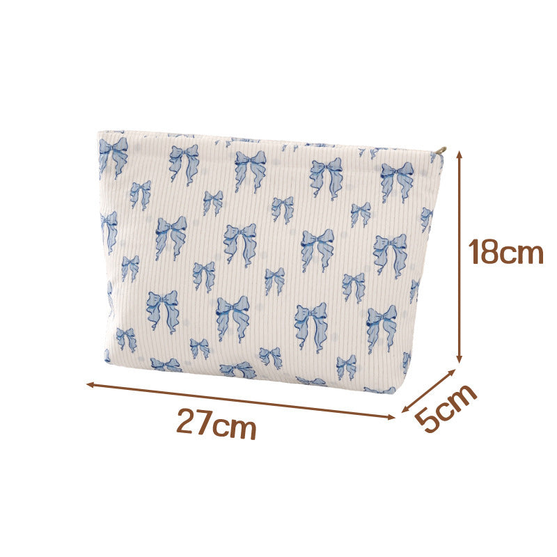 Sac Cosmétique Corduroy pour Femmes
