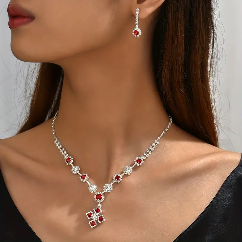 Boucles d'oreilles en Strass Flower d'Amazon