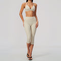 Femmes Tight-Fitting Quick-Drying Capris High-Waisted Yoga Wear