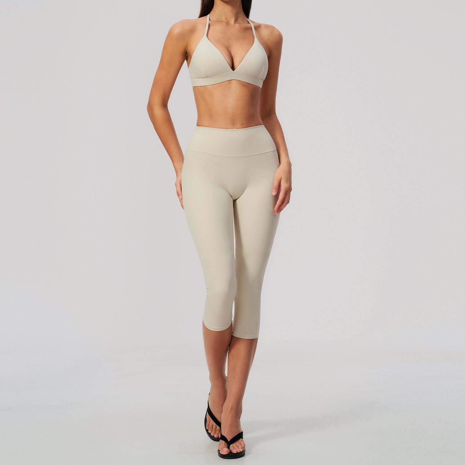 Femmes Tight-Fitting Quick-Drying Capris High-Waisted Yoga Wear
