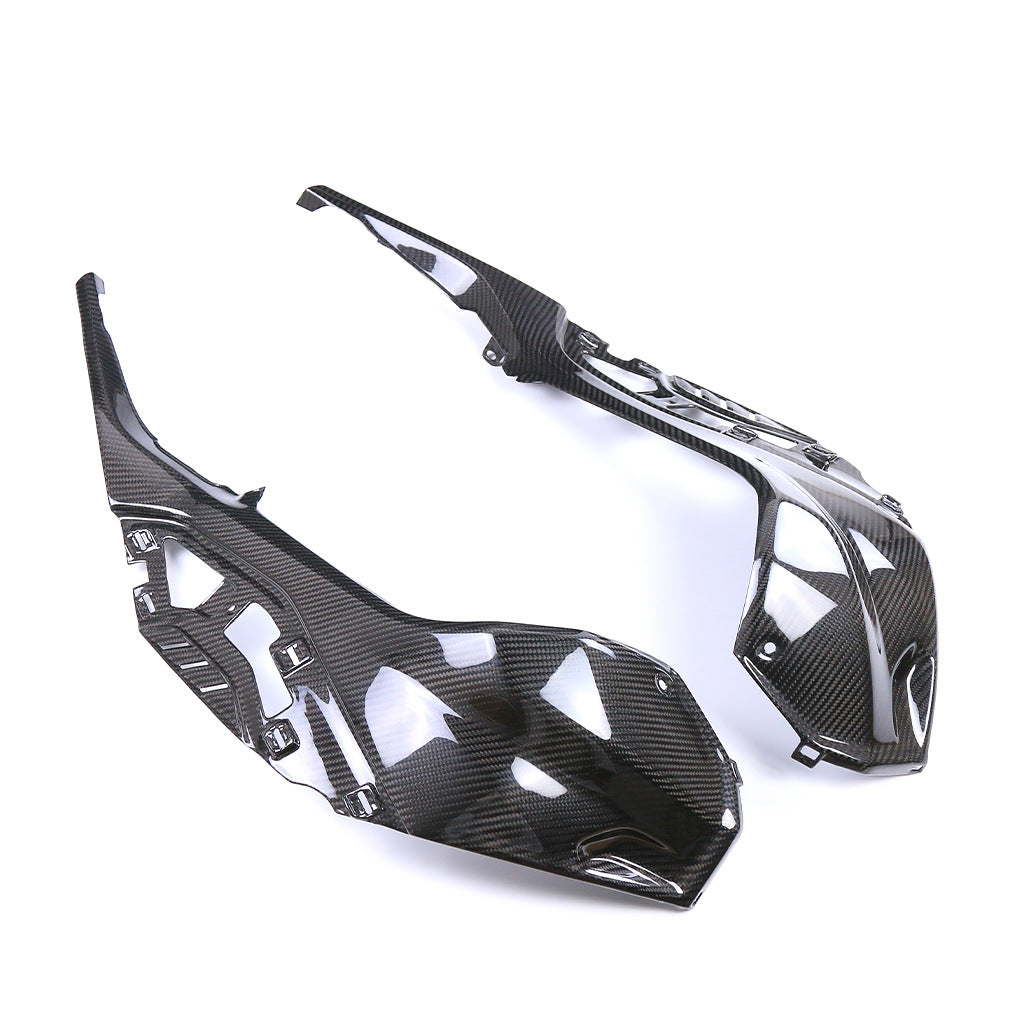 Panneaux latéraux du réservoir de carburant en fibre de carbone Shell modifié de moto