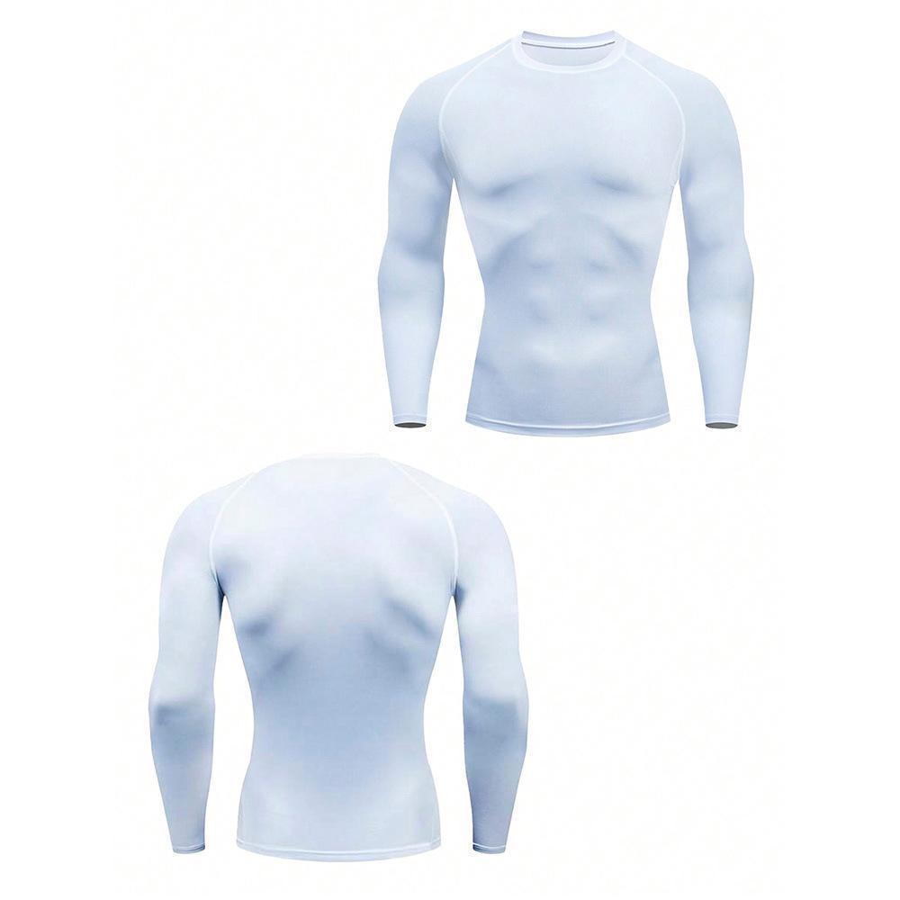 T-shirt à manches longues T-shirt en forme de musculation