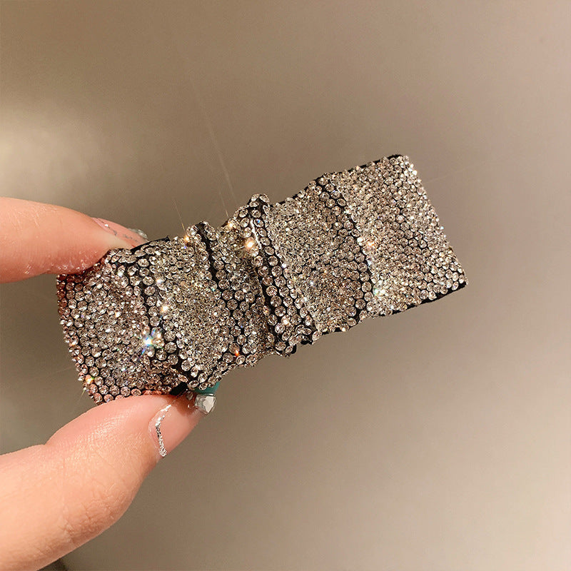 Strass Full Diamond plissé BB Clip Word Clip pour les femmes