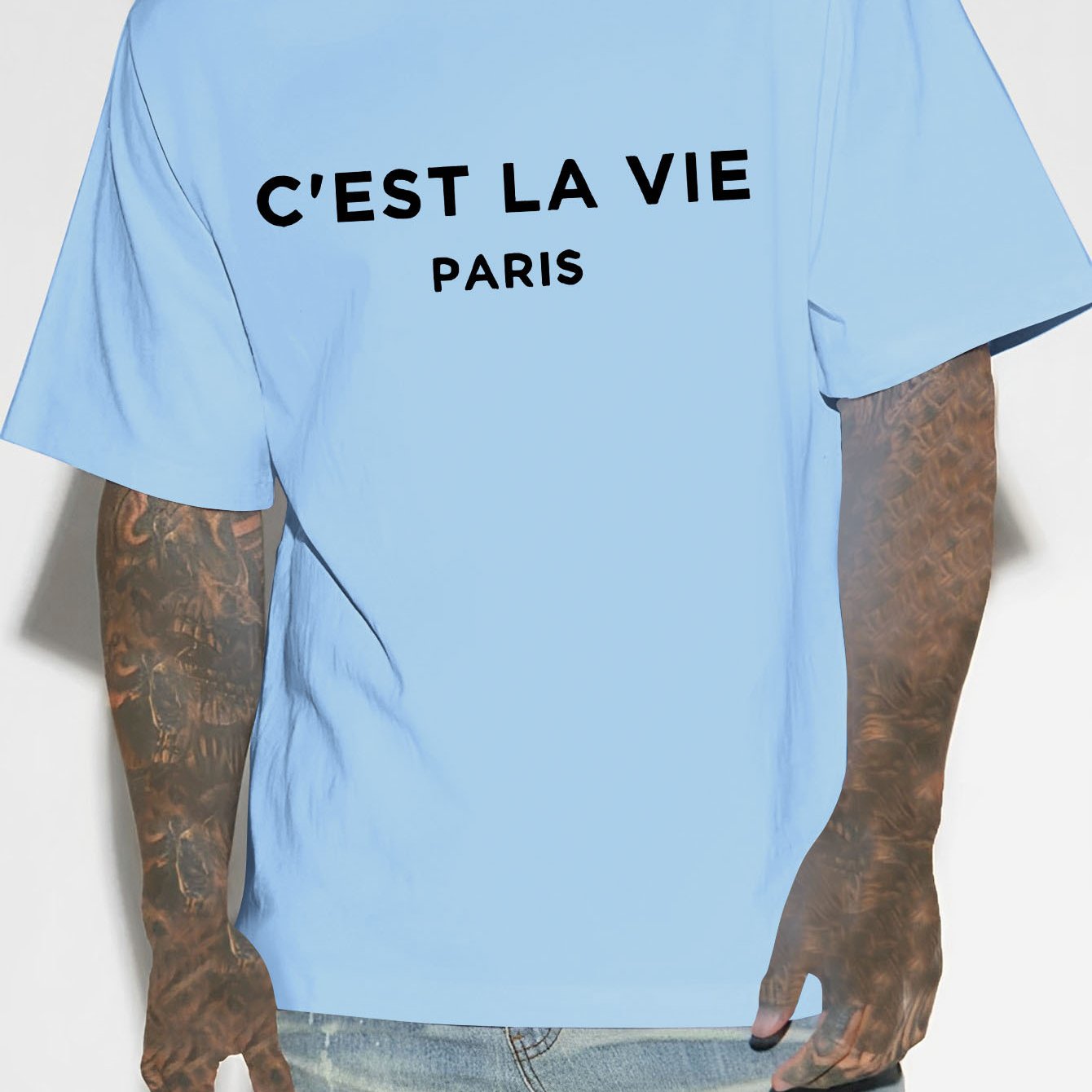 Homme Col rond imprimé Relaxed-fit manches courtes