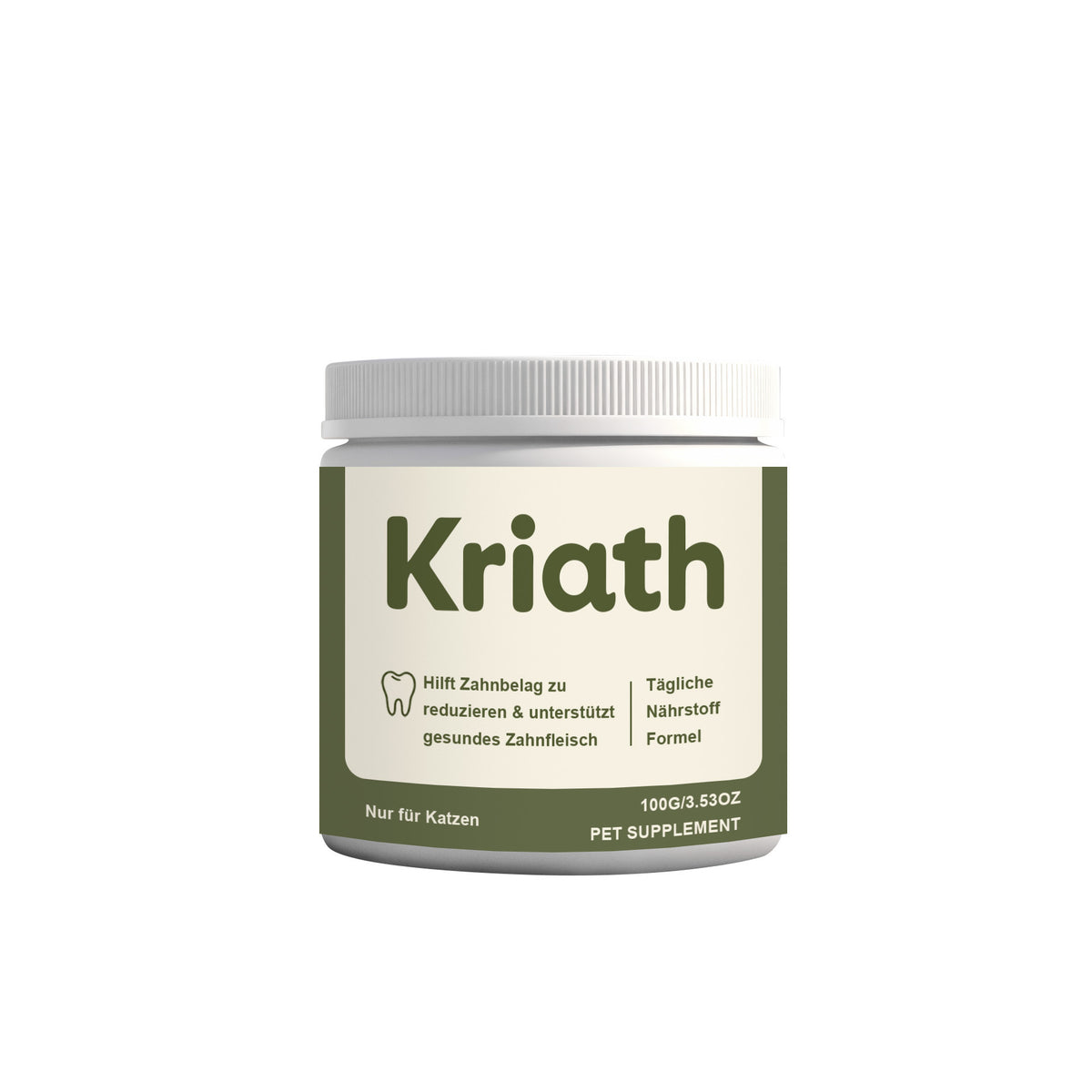 Kriath Cat Soins dentaires Poudre nutritive fraiche Hygiène buccale des chats
