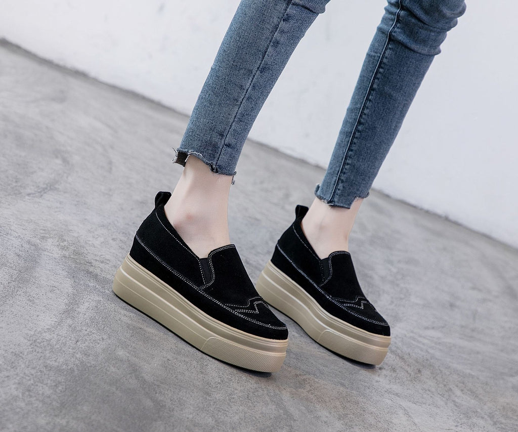 Chaussures Casual Noir tout en cuir