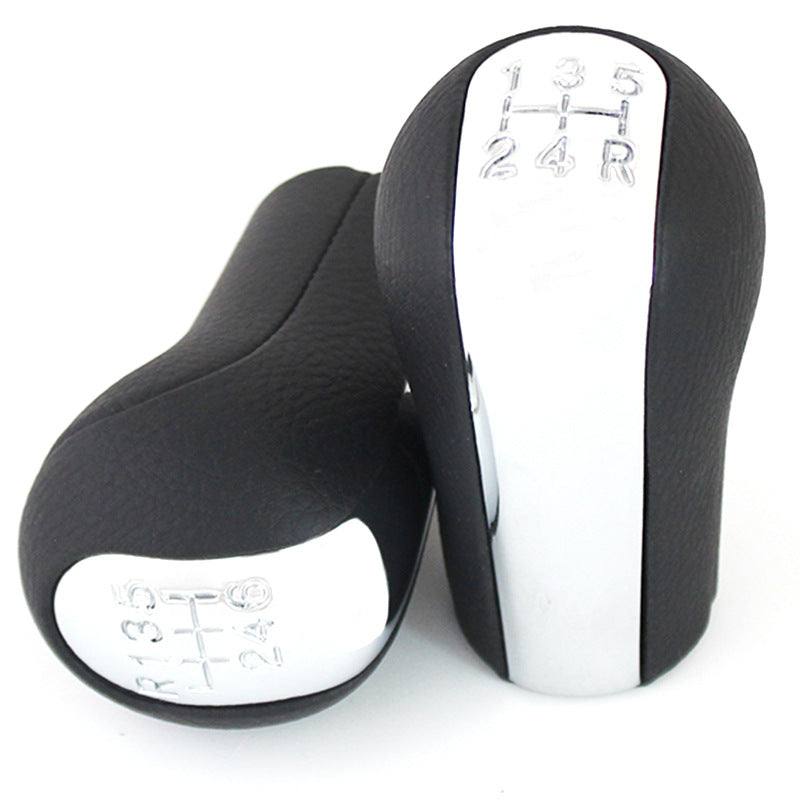 Électroplaqué en cuir noir Gear Head Handball Speed Rod