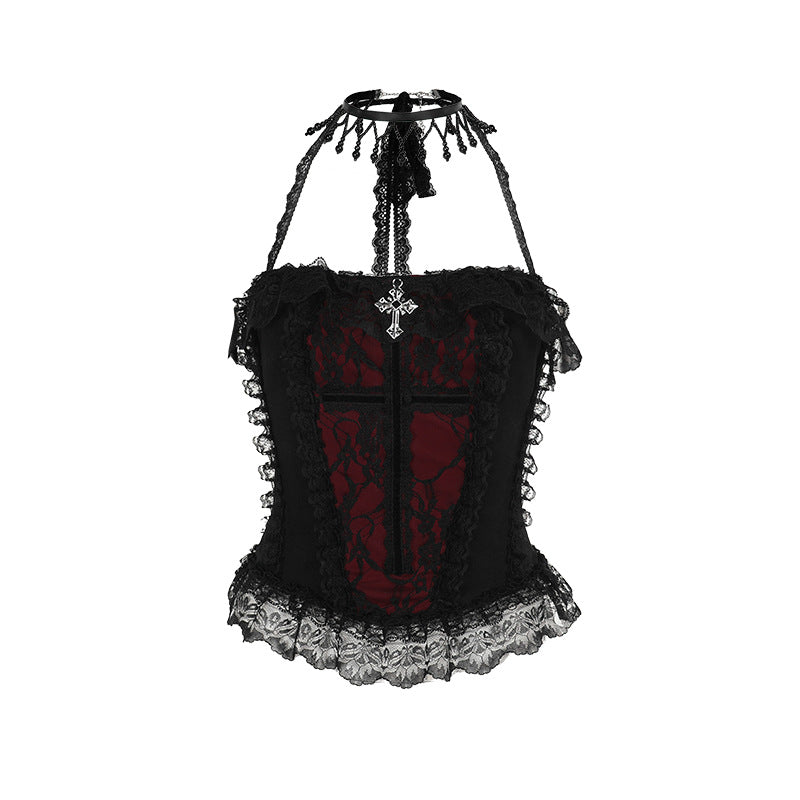 Haut de réservoir polyvalent de style gothique Halloween Chic et sexy
