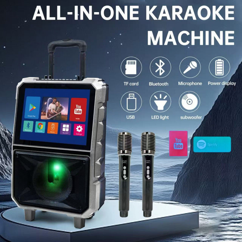 KTV tout-en-un avec écran et double microphones