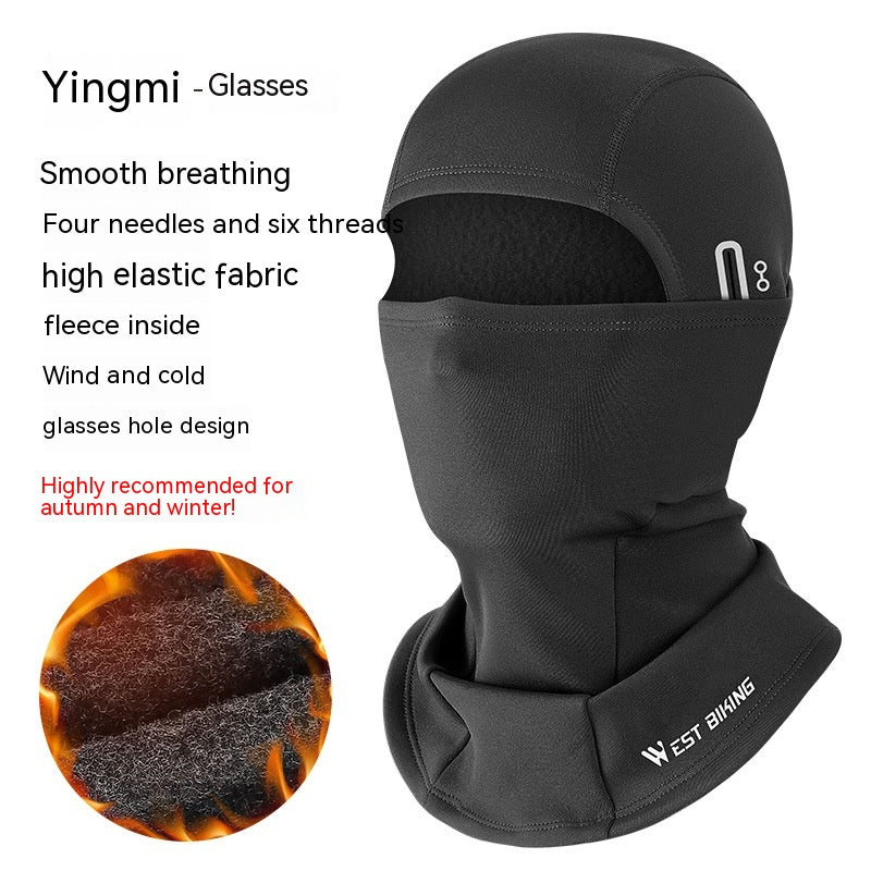 Masque de vélo à tête thermique avec trou à paupières