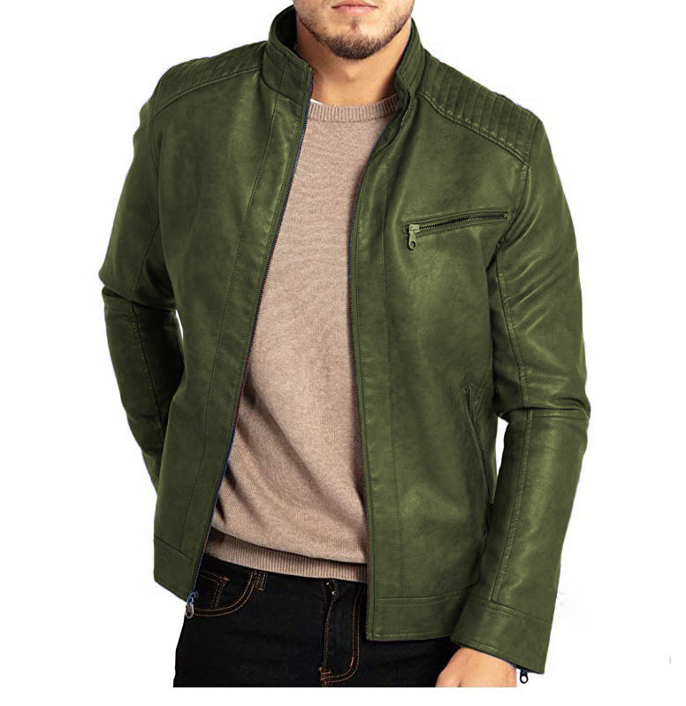 Veste en cuir de moto en polyester pour homme