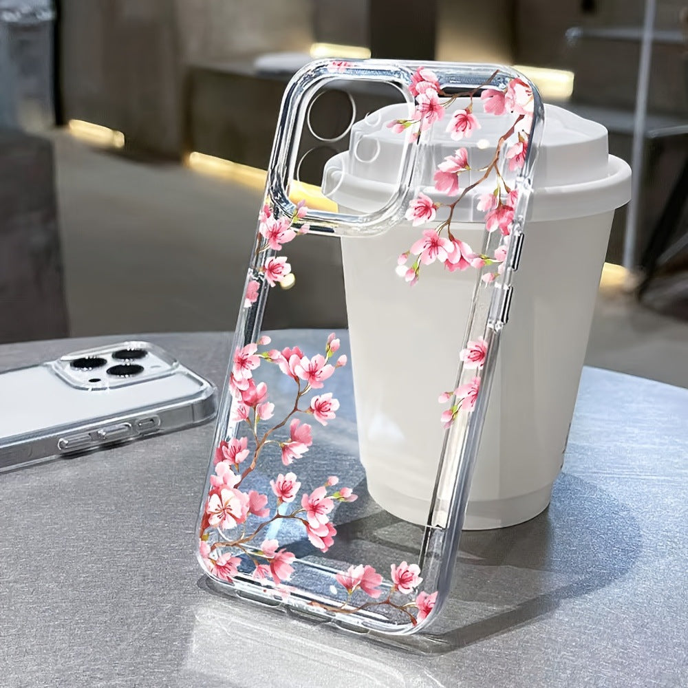Couverture complète du boîtier de téléphone spatial Peach Blossom