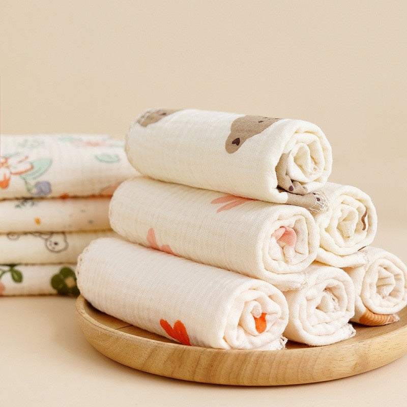 Serviette pour bébé Salive Laver le visage en coton pur nouveau-né
