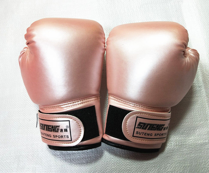 Suteng Pearlescent Gants de boxe pour enfants de couleur solide Gants de boxe Sac à sable Gants de boxe