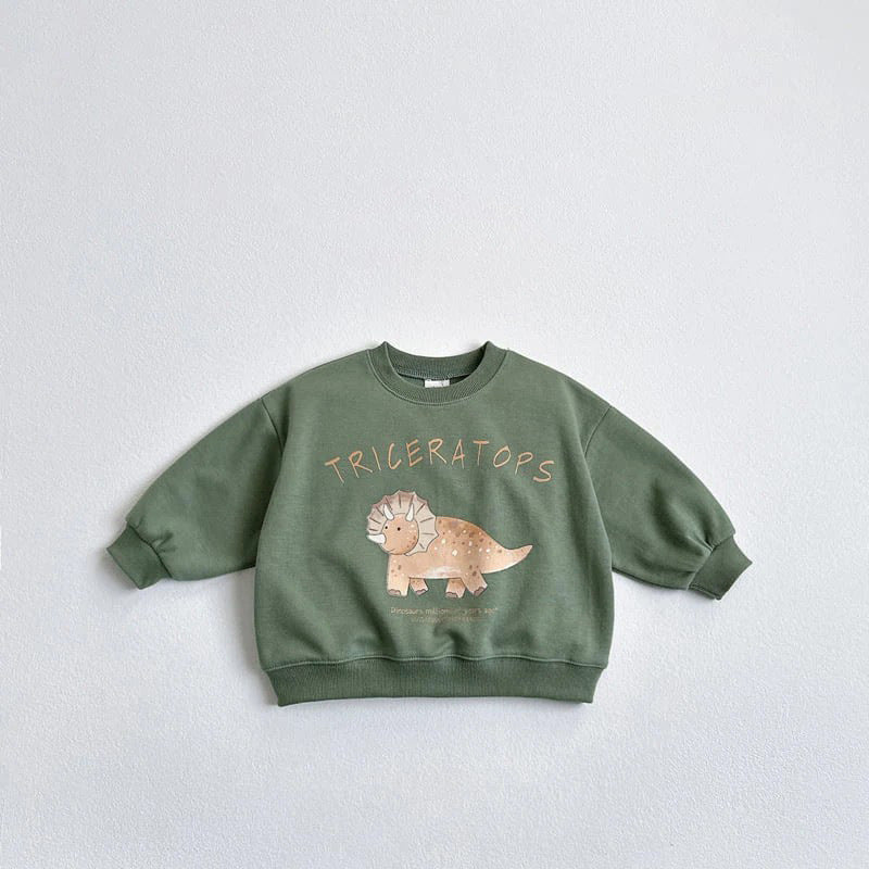 Sweatshirt de dessin animé coréen pour enfants Dinosaur