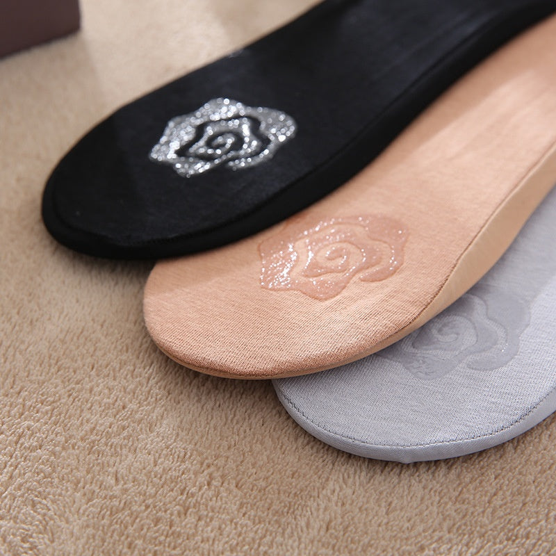 Chaussettes minces antidérapantes en silicone