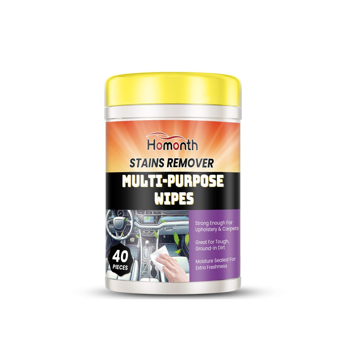 Wipes de nettoyage intérieur de l'automobile HOMONTH