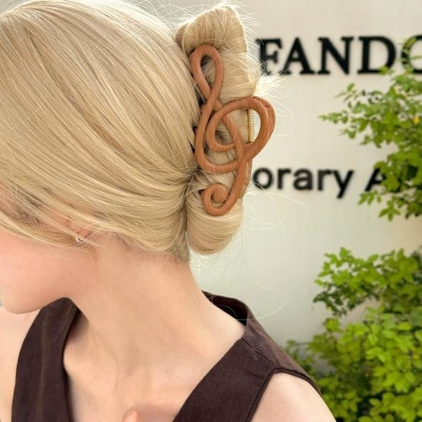 Clip de cheveux Treble Clef créatif pour les femmes