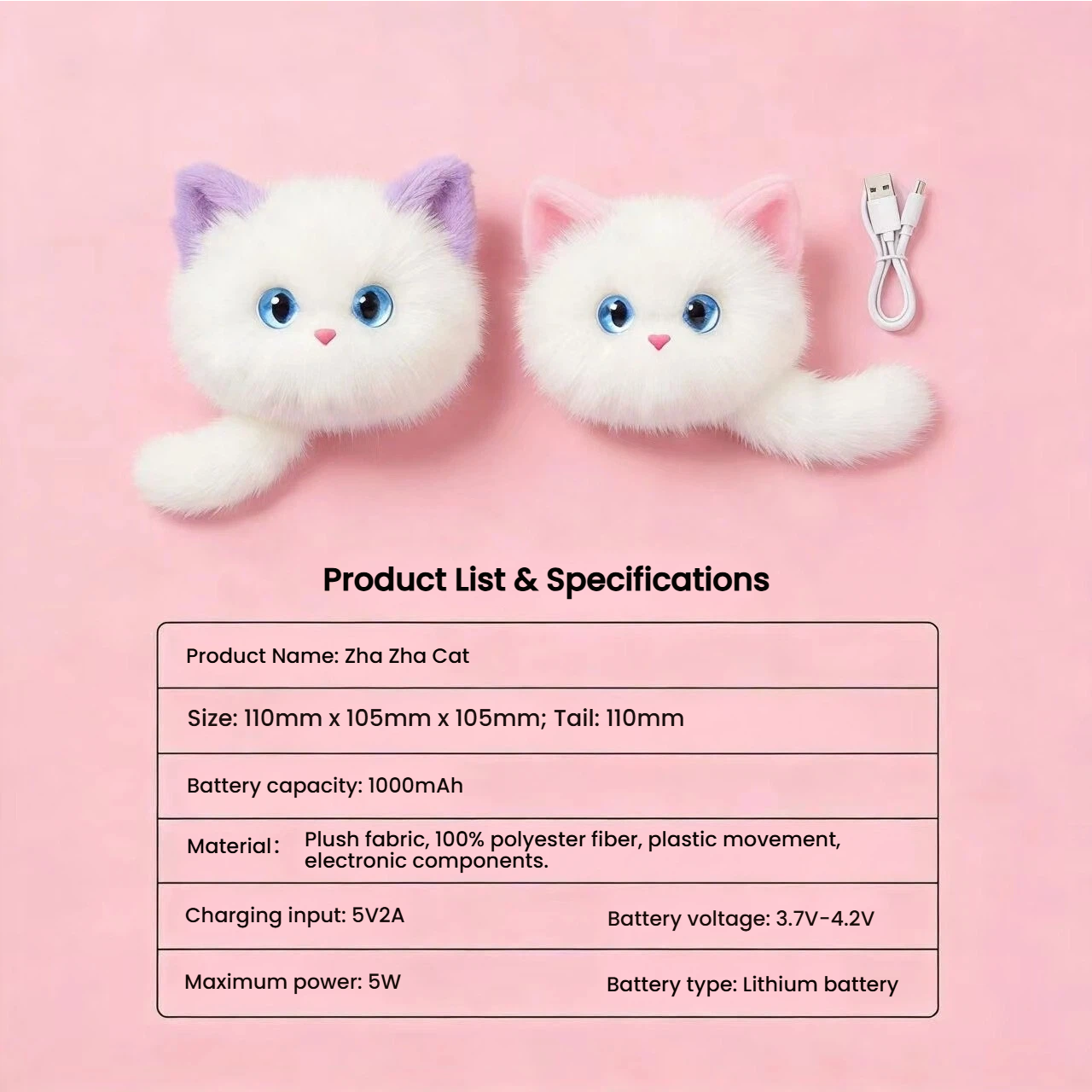 AI Naughty Cat Smart Interactive Jouet électronique pour animaux de compagnie
