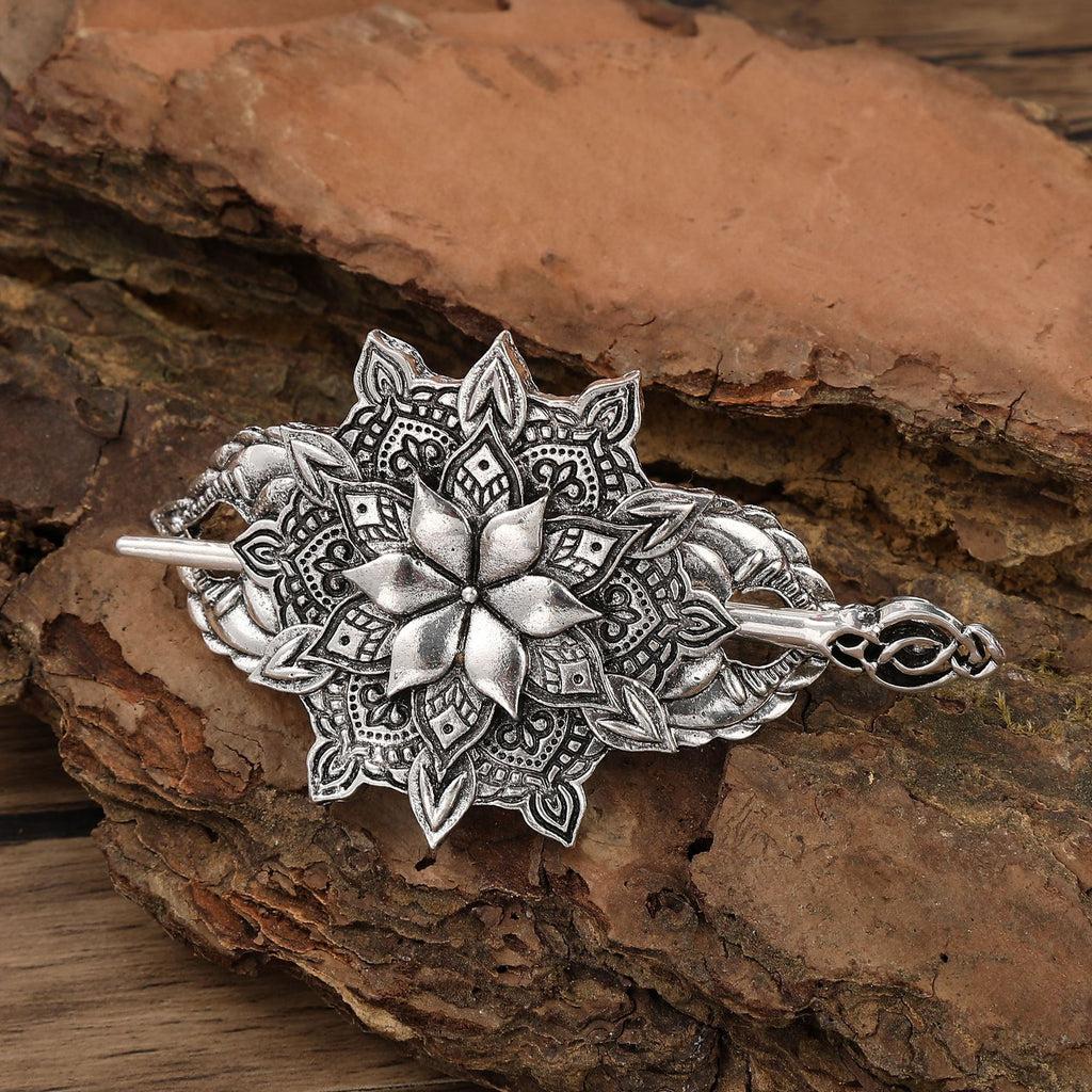 Clip floral rétro-style et accessoire de soirée d'épingle à cheveux