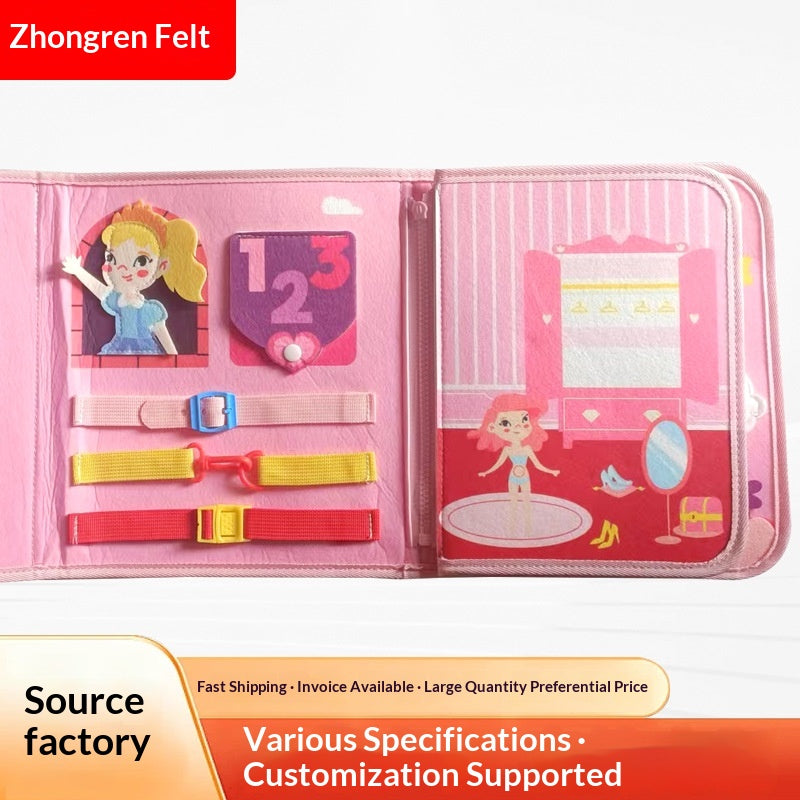 Baby Toy Bag Dress-up Felt Learning Board