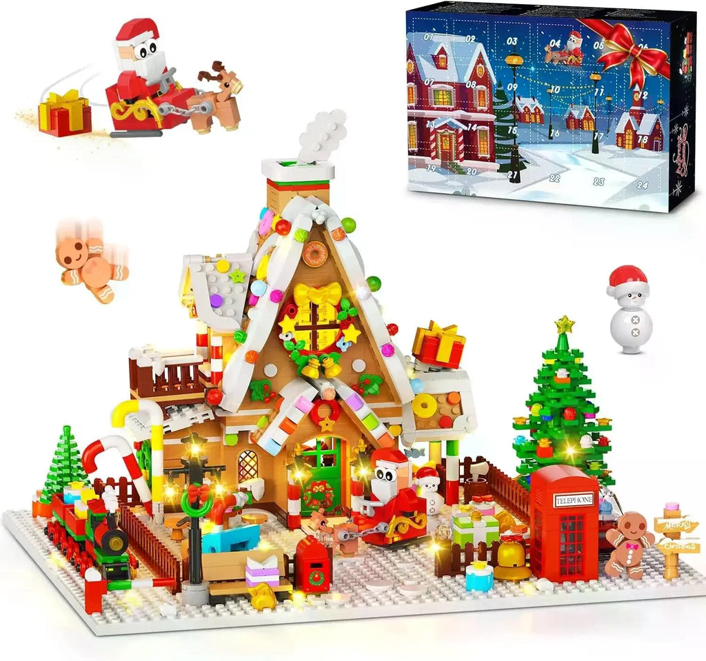 1642-Piece Mini Gingerbread House Calendrier de l'avent