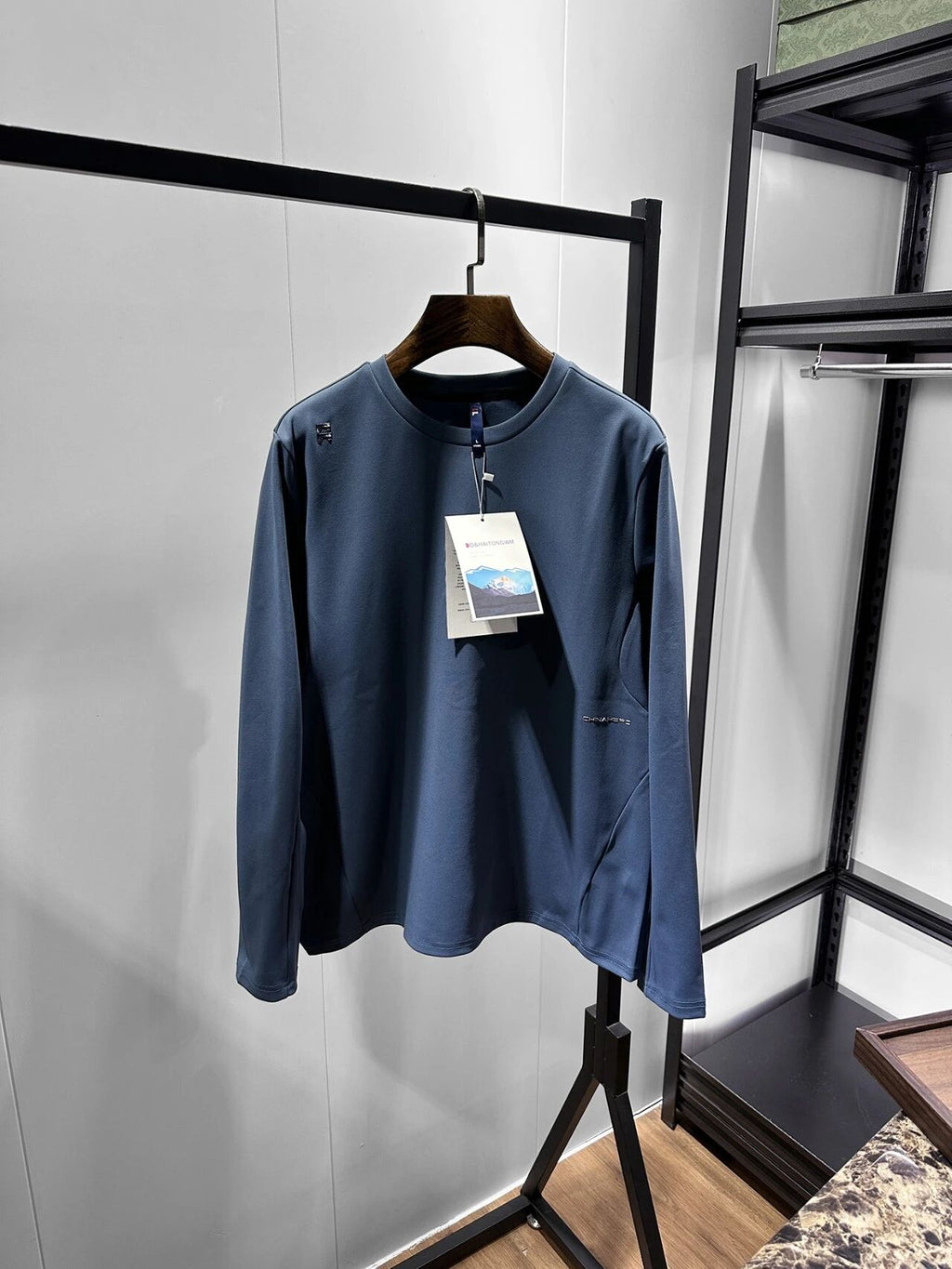 T-Shirt à manches longues et à sec rapide, cou d'équipage pour hommes