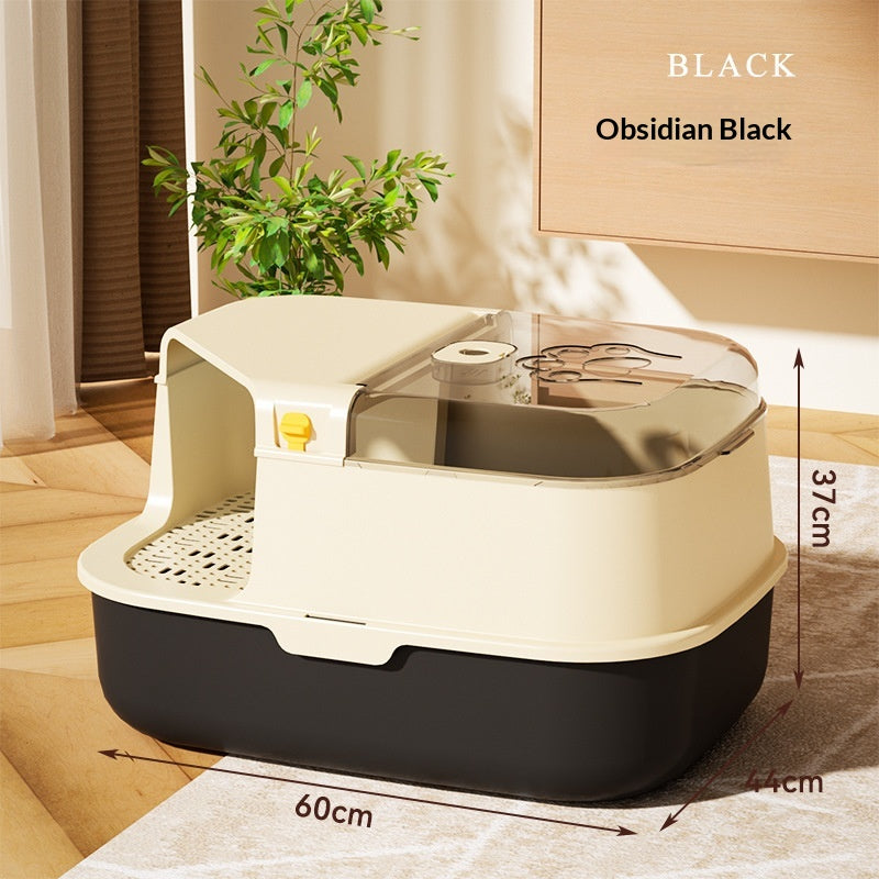 Boîte à litière pour chat à ressorts