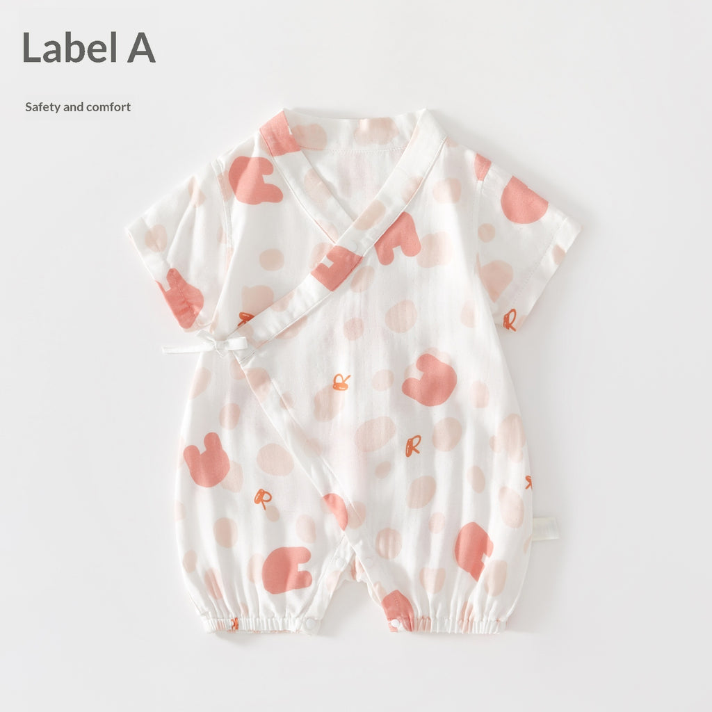 Été mince Air conditionné Vêtements Bébé Onesie manches courtes